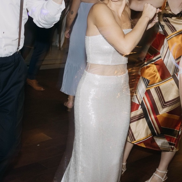 Anthropologie Mare Mare Sheer Cape Sequin Maxi Dress - Picture 15 of 16